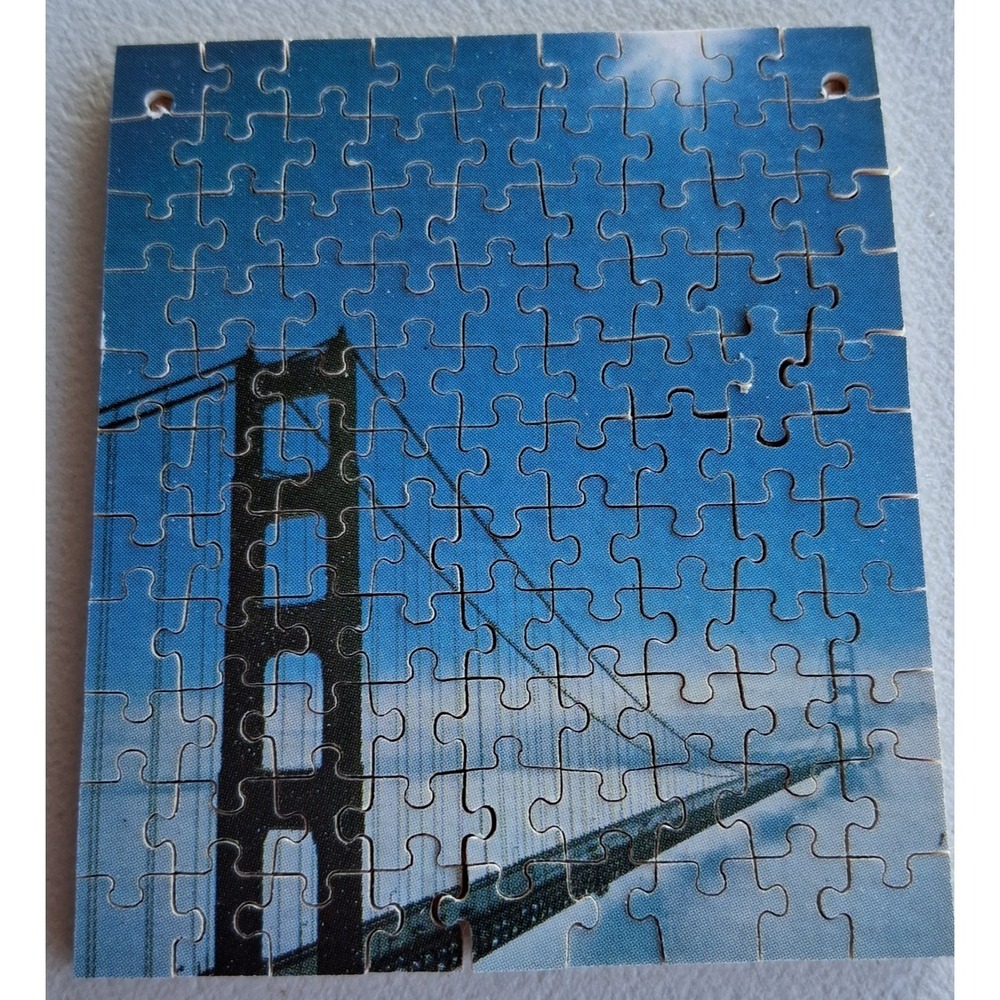 Golden Gate Bridge Mini Wooden Jigsaw Puzzle San Francisco California 100 Pieces